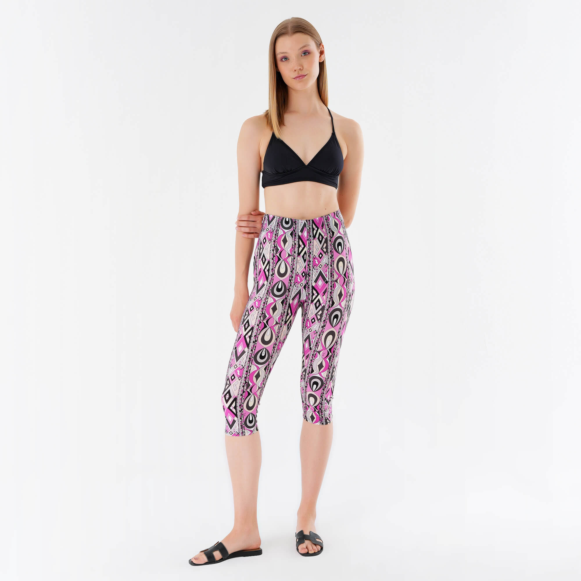 Emilio Pucci - Fuschia High Rise Cropped Leggings M